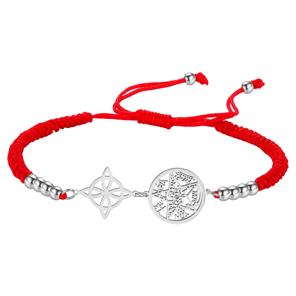 Bracelet Pentagramme Symboles Mystiques Double Rang – Maison Élyra