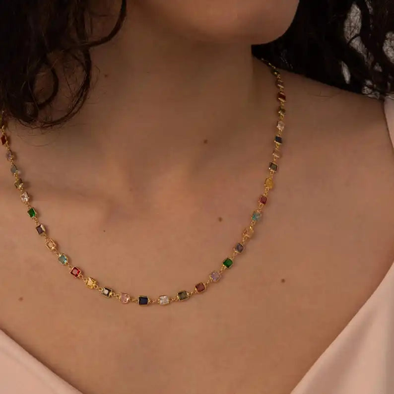 Collier Zirconium Plaqué Or 18K Femme – Maison Élyra