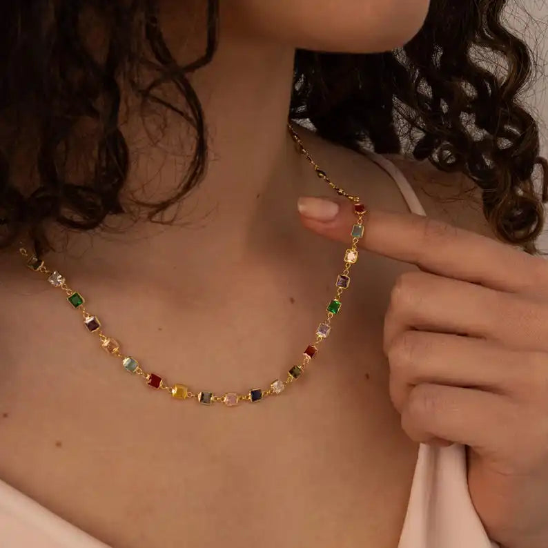 Collier Zirconium Plaqué Or 18K Femme – Maison Élyra