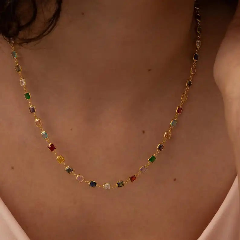Collier Zirconium Plaqué Or 18K Femme – Maison Élyra
