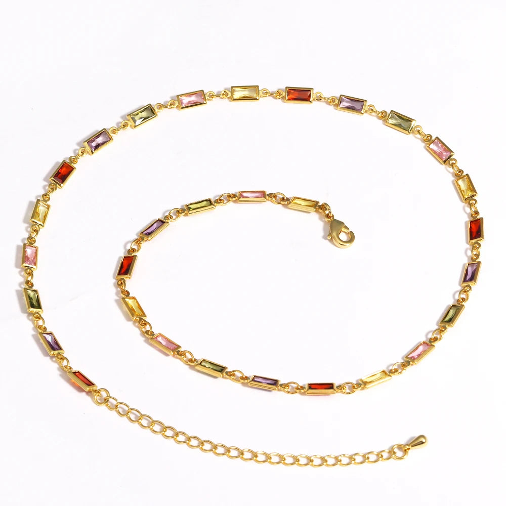 Collier Zirconium Plaqué Or 18K Femme – Maison Élyra