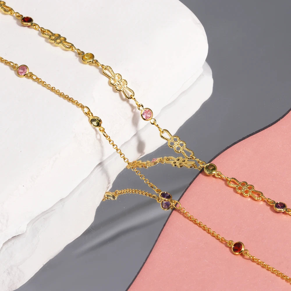 Collier Zirconium Plaqué Or 18K Femme – Maison Élyra