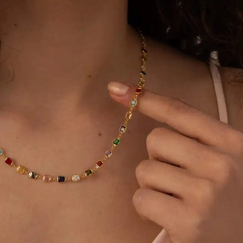 Collier Zirconium Plaqué Or 18K Femme – Maison Élyra