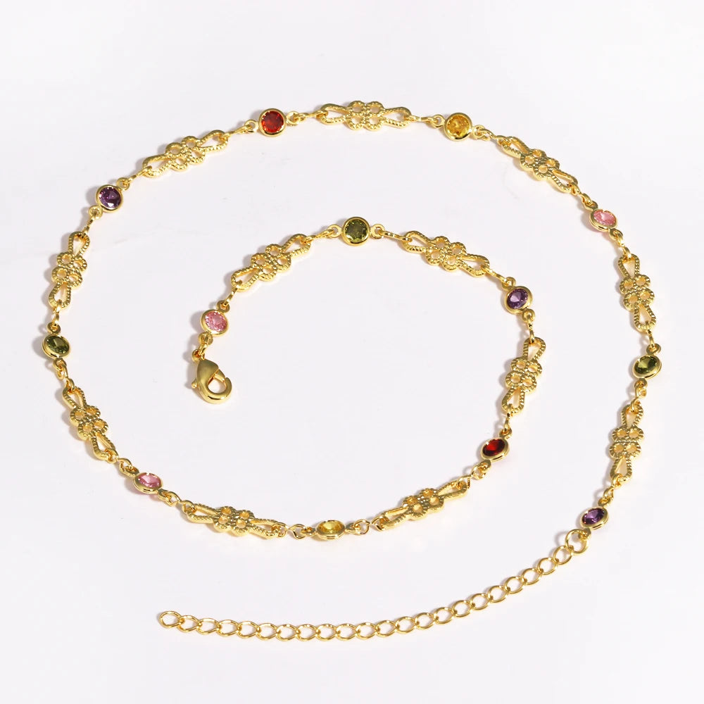 Collier Zirconium Plaqué Or 18K Femme – Maison Élyra